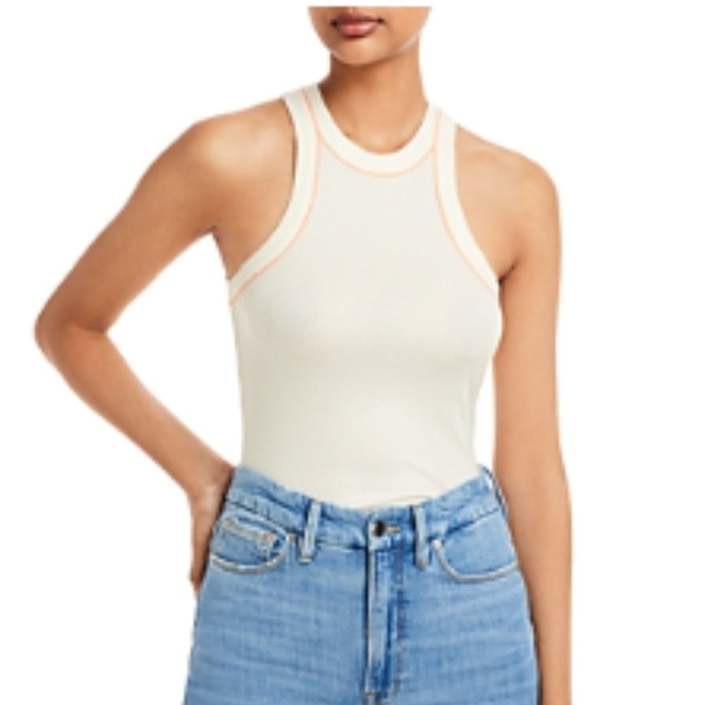 WSLY Rivington Tank Top (Bone/Papaya)- Never worn, Size M